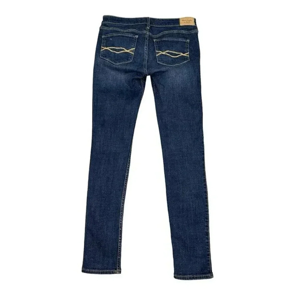 Abercrombie & Fitch Women's Super Skinny Jeans Size 2 Dark Wash Stretch Blue‎ - Picture 2 of 6